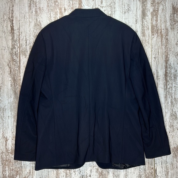 EMPORIO ARMANI 'Mr A Line' 70% Wool Zip up Black Jacket Made in Italy - Picture 2 of 7